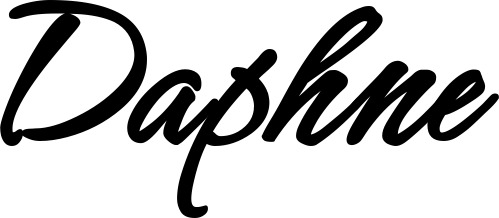 Vorschau des Bootsnamens "Daphne" als Schriftzug für "Bootsbeschriftung Klassisch 71"