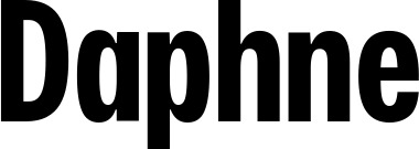 Vorschau des Bootsnamens "Daphne" als Schriftzug für "Bootsbeschriftung Fett 25"