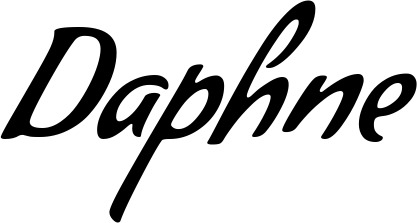 Vorschau des Bootsnamens "Daphne" als Schriftzug für "Bootsbeschriftung Klassisch 57"
