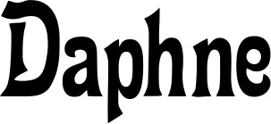 Vorschau des Bootsnamens "Daphne" als Schriftzug für "Bootsbeschriftung Neu 44"