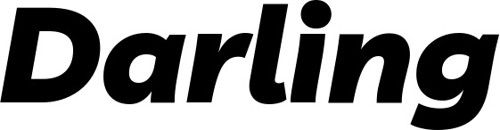 Vorschau des Bootsnamens "Darling" als Schriftzug für "Bootsbeschriftung Kursiv 06"