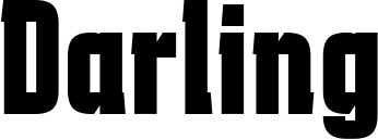 Vorschau des Bootsnamens "Darling" als Schriftzug für "Bootsbeschriftung Fett 41"