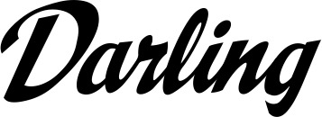 Vorschau des Bootsnamens "Darling" als Schriftzug für "Bootsbeschriftung Klassisch 29"