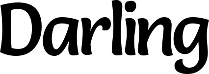 Vorschau des Bootsnamens "Darling" als Schriftzug für "Bootsbeschriftung Klassisch 94"