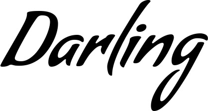 Vorschau des Bootsnamens "Darling" als Schriftzug für "Bootsbeschriftung Klassisch 57"