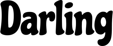 Vorschau des Bootsnamens "Darling" als Schriftzug für "Bootsbeschriftung Neu 41"