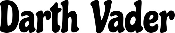 Vorschau des Bootsnamens "Darth Vader" als Schriftzug für "Bootsbeschriftung Klassisch 53"