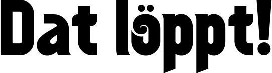 Vorschau des Bootsnamens "Dat löppt!" als Schriftzug für "Style Neu 32"