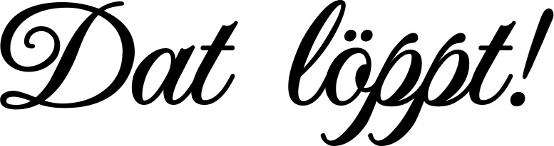 Vorschau des Bootsnamens "Dat löppt!" als Schriftzug für "Style Klassisch 70"