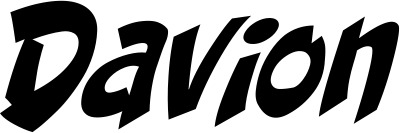 Vorschau des Bootsnamens "Davion" als Schriftzug für "Bootsbeschriftung Klassisch 31"