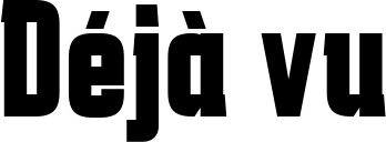 Vorschau des Bootsnamens "Déjà vu" als Schriftzug für "Bootsbeschriftung Fett 41"