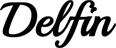 Vorschau des Bootsnamens "Delfin" als Schriftzug für "Bootsbeschriftung Klassisch 86"