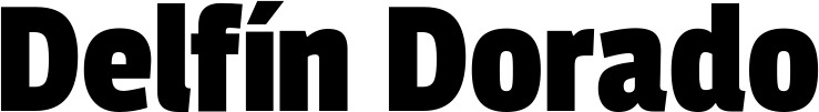 Vorschau des Bootsnamens "Delfín Dorado" als Schriftzug für "Bootsbeschriftung Fett 30"
