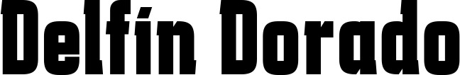 Vorschau des Bootsnamens "Delfín Dorado" als Schriftzug für "Bootsbeschriftung Fett 41"