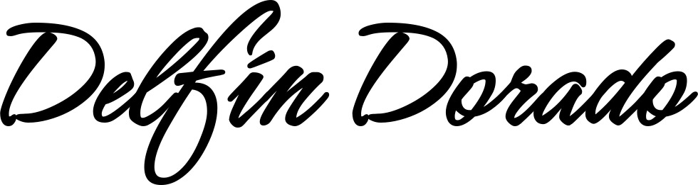 Vorschau des Bootsnamens "Delfín Dorado" als Schriftzug für "Bootsbeschriftung Klassisch 71"