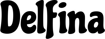 Vorschau des Bootsnamens "Delfina" als Schriftzug für "Bootsbeschriftung Neu 41"