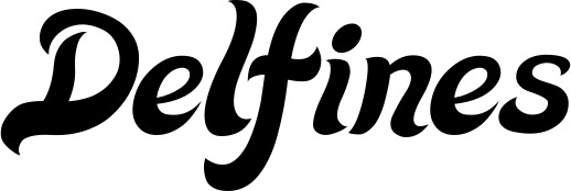 Vorschau des Bootsnamens "Delfines" als Schriftzug für "Bootsbeschriftung Klassisch 33"