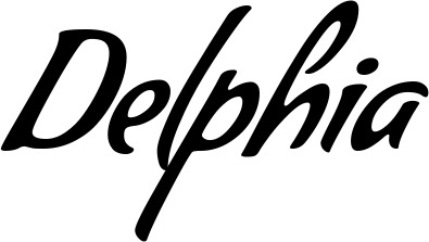 Bootsname 'Delphia' angezeigt als 'Bootsbeschriftung Klassisch 57'