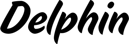 Vorschau des Bootsnamens "Delphin" als Schriftzug für "Bootsbeschriftung Klassisch 19"