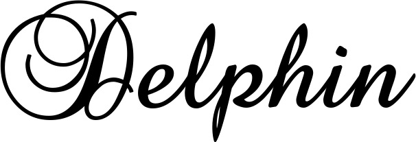 Vorschau des Bootsnamens "Delphin" als Schriftzug für "Bootsbeschriftung Klassisch 02-A"
