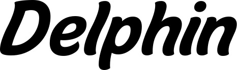 Vorschau des Bootsnamens "Delphin" als Schriftzug für "Bootsbeschriftung Klassisch 14"