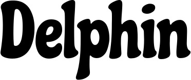 Vorschau des Bootsnamens "Delphin" als Schriftzug für "Bootsbeschriftung Neu 41"