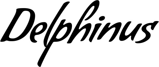 Vorschau des Bootsnamens "Delphinus" als Schriftzug für "Bootsbeschriftung Klassisch 57"