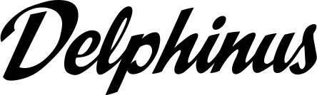 Vorschau des Bootsnamens "Delphinus" als Schriftzug für "Bootsbeschriftung Klassisch 29"
