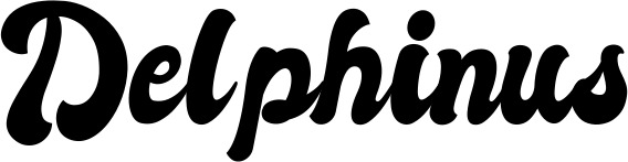 Vorschau des Bootsnamens "Delphinus" als Schriftzug für "Bootsbeschriftung Klassisch 41"