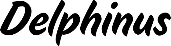 Vorschau des Bootsnamens "Delphinus" als Schriftzug für "Bootsbeschriftung Klassisch 19"