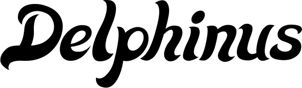 Vorschau des Bootsnamens "Delphinus" als Schriftzug für "Bootsbeschriftung Klassisch 33"