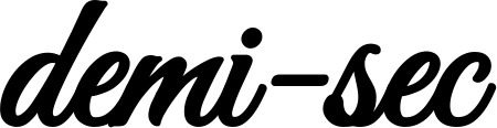 Vorschau des Bootsnamens "demi-sec" als Schriftzug für "Bootsbeschriftung Klassisch 68"