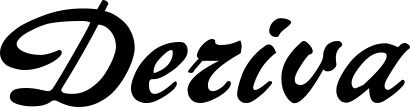 Vorschau des Bootsnamens "Deriva" als Schriftzug für "Bootsbeschriftung Klassisch 12"
