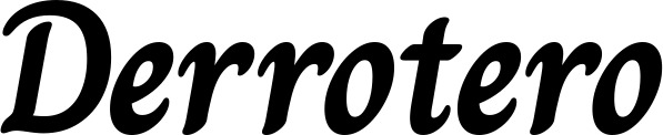 Vorschau des Bootsnamens "Derrotero" als Schriftzug für "Bootsbeschriftung Klassisch 51"