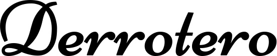 Vorschau des Bootsnamens "Derrotero" als Schriftzug für "Bootsbeschriftung Klassisch 84"