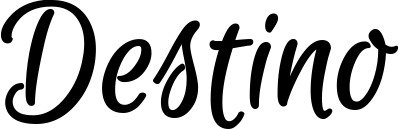 Vorschau des Bootsnamens "Destino" als Schriftzug für "Bootsbeschriftung Klassisch 105"