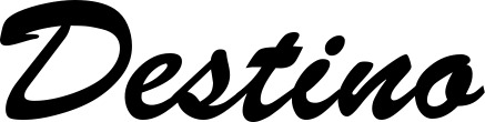 Vorschau des Bootsnamens "Destino" als Schriftzug für "Bootsbeschriftung Klassisch 03"
