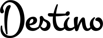Vorschau des Bootsnamens "Destino" als Schriftzug für "Bootsbeschriftung Klassisch 81"