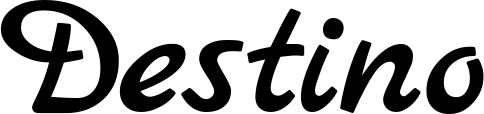 Vorschau des Bootsnamens "Destino" als Schriftzug für "Bootsbeschriftung Klassisch 77"