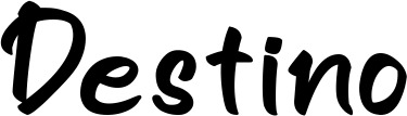 Vorschau des Bootsnamens "Destino" als Schriftzug für "Bootsbeschriftung Klassisch 95"