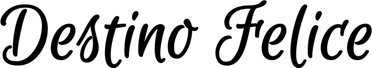Vorschau des Bootsnamens "Destino Felice" als Schriftzug für "Bootsbeschriftung Klassisch 105"