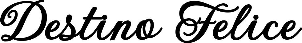Vorschau des Bootsnamens "Destino Felice" als Schriftzug für "Bootsbeschriftung Klassisch 69"