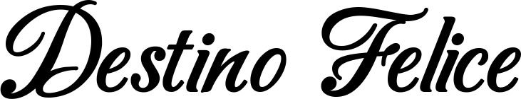 Vorschau des Bootsnamens "Destino Felice" als Schriftzug für "Bootsbeschriftung Klassisch 50"