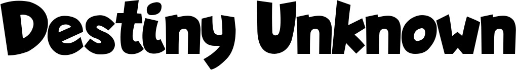 Vorschau des Bootsnamens "Destiny Unknown" als Schriftzug für "Bootsbeschriftung Neu 48"