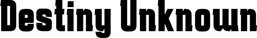 Vorschau des Bootsnamens "Destiny Unknown" als Schriftzug für "Bootsbeschriftung Fett 41"