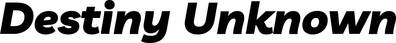 Vorschau des Bootsnamens "Destiny Unknown" als Schriftzug für "Bootsbeschriftung Kursiv 06"