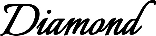 Vorschau des Bootsnamens "Diamond" als Schriftzug für "Bootsbeschriftung Klassisch 58"