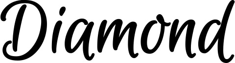 Vorschau des Bootsnamens "Diamond" als Schriftzug für "Bootsbeschriftung Klassisch 105"