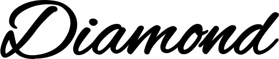 Vorschau des Bootsnamens "Diamond" als Schriftzug für "Bootsbeschriftung Klassisch 35"
