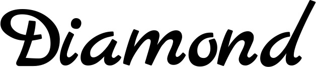 Vorschau des Bootsnamens "Diamond" als Schriftzug für "Bootsbeschriftung Klassisch 45"